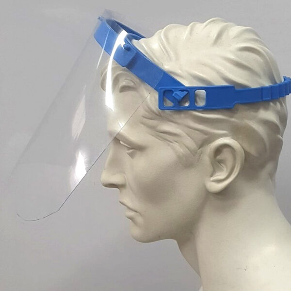 PANTALLA FACIAL PROTECTORA AJUSTABLE AZUL COVID19
