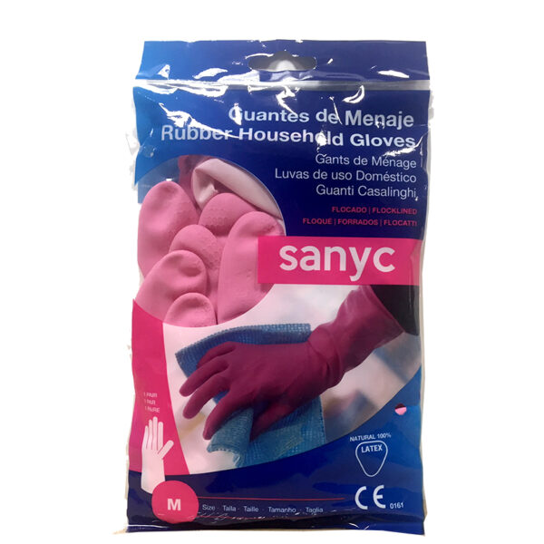 GUANTE LATEX FLOCADO  T-7(P)